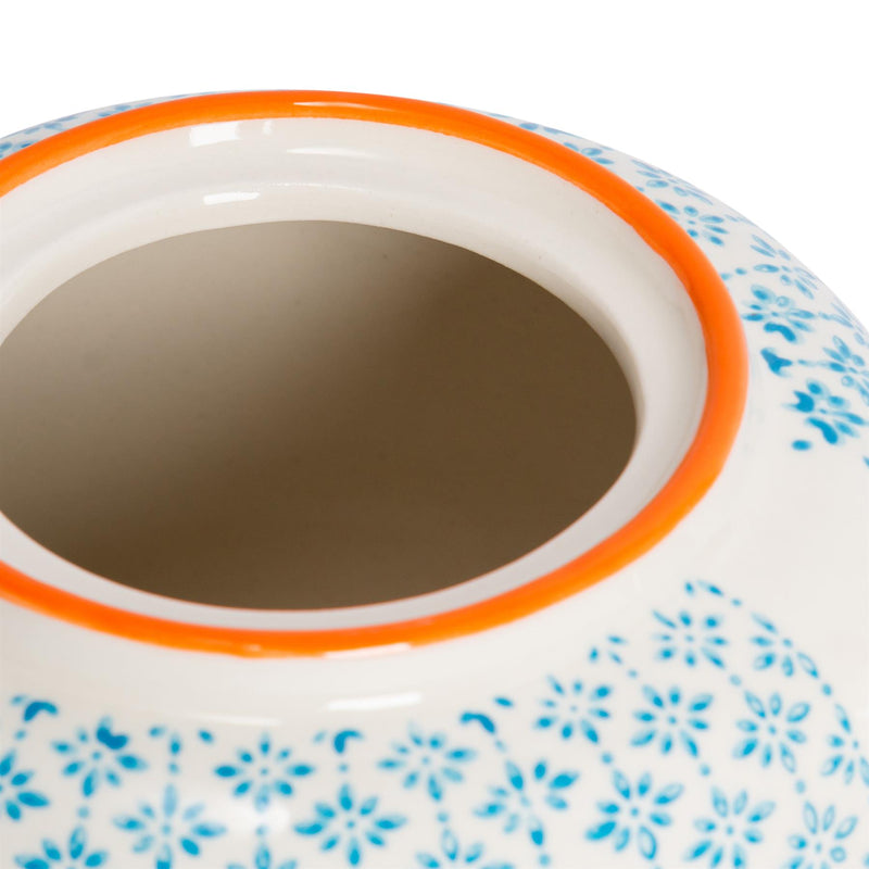 Nicola Spring Hand-Printed Teapot - 820ml - Light Blue