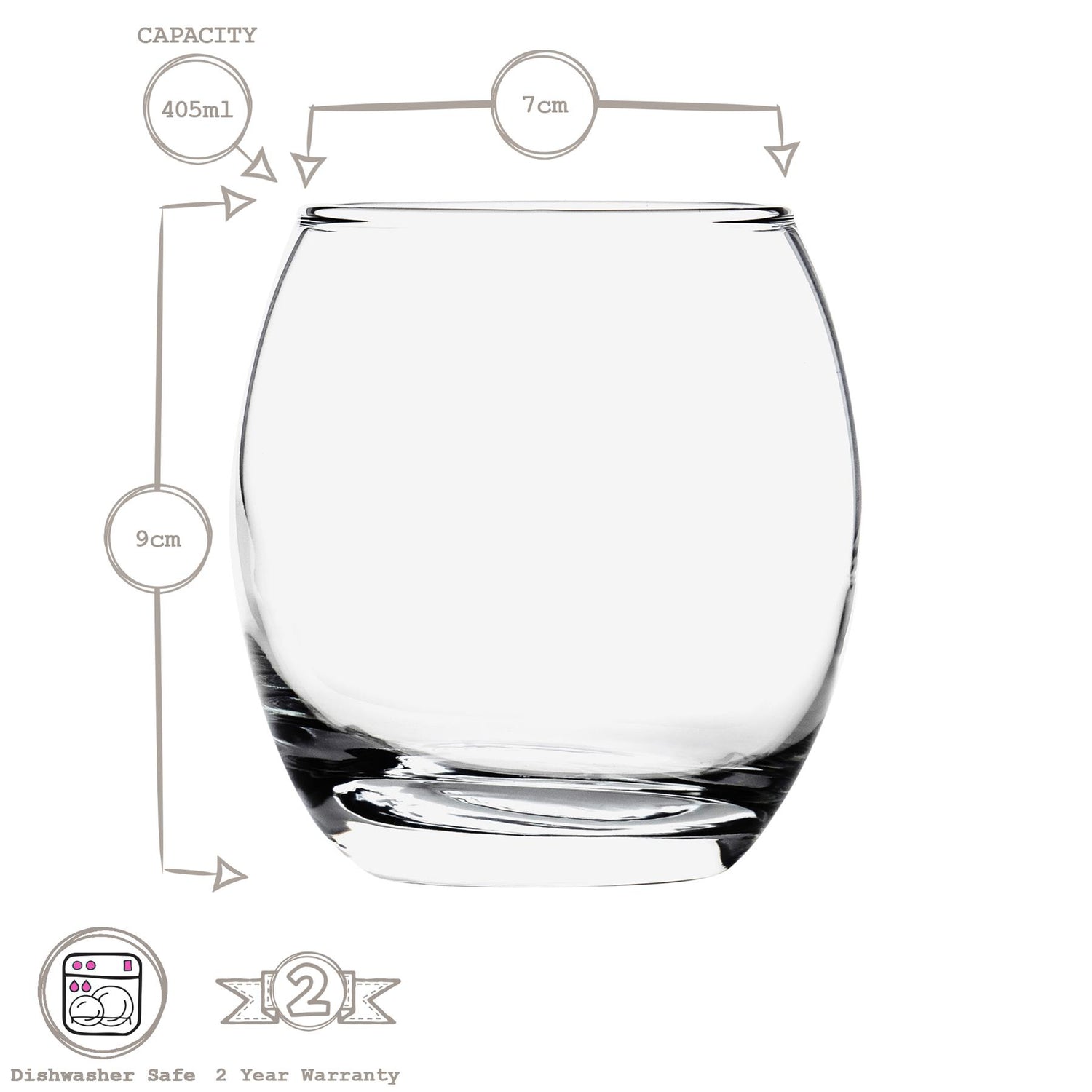 405ml Empire Tumbler Glass