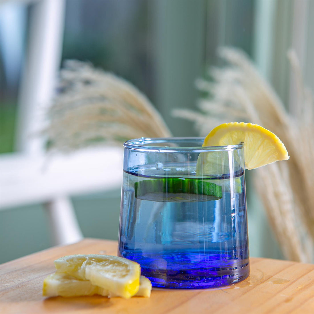 Merzouga Recycled Tumbler Glass - 200ml - Blue