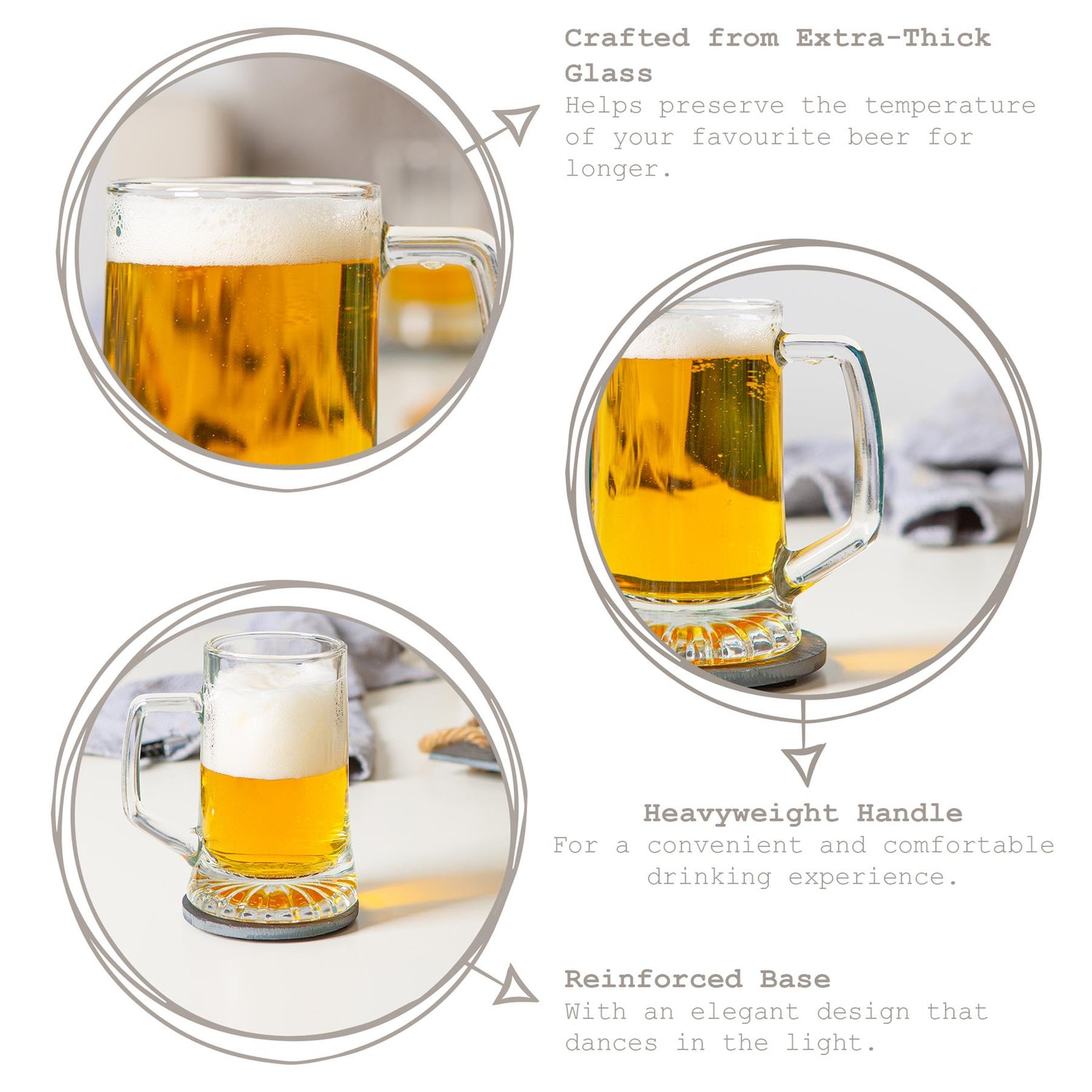 Stern Glass Beer Mug - 510ml