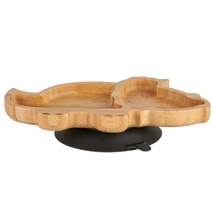 Bamboo Kids Dinosaur Suction Plate - Black
