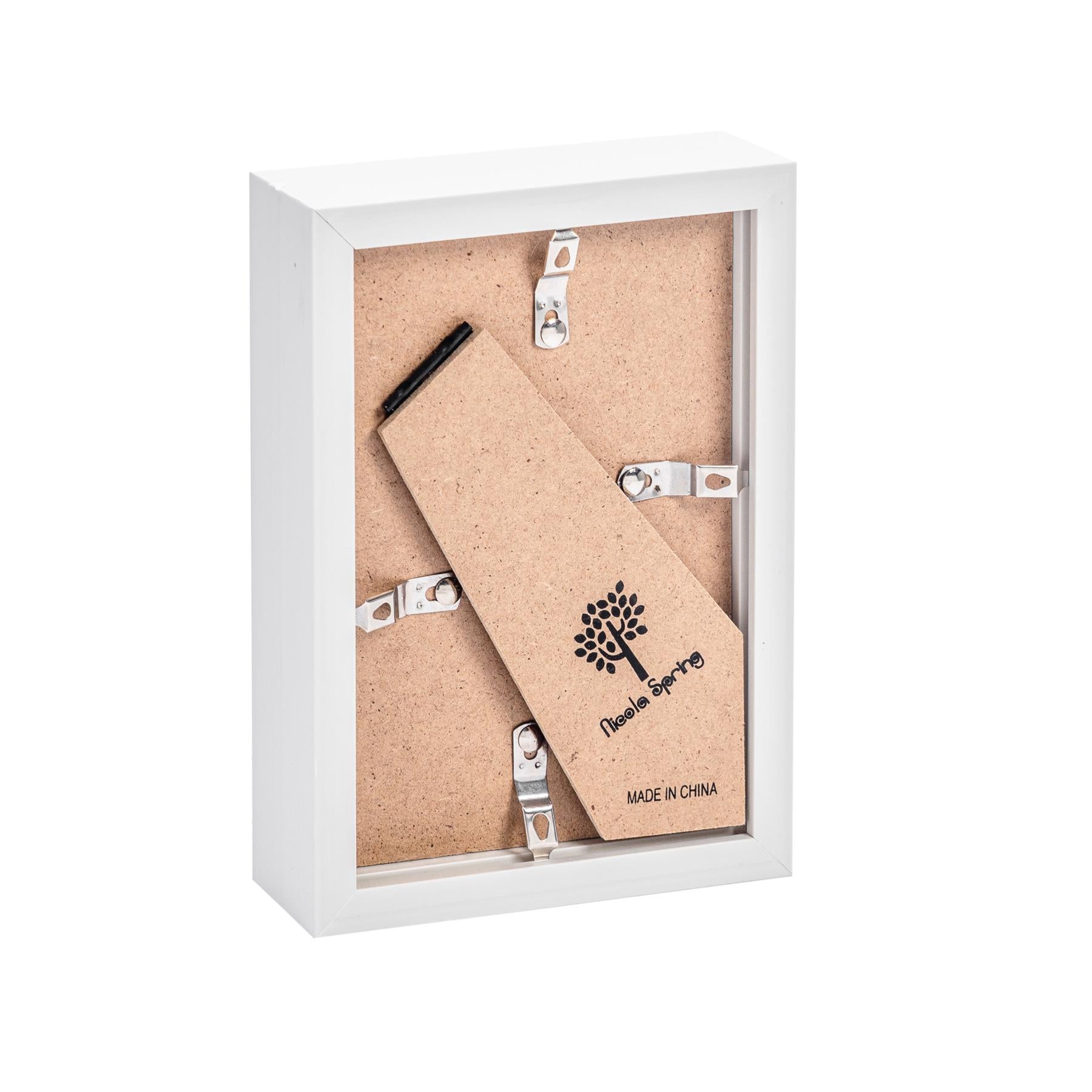 4&quot; x 6&quot; 3D Box Photo Frame - White - by Nicola Spring