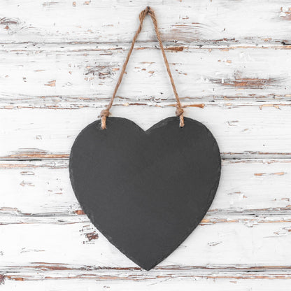 Slate Heart Hanging Memo Board