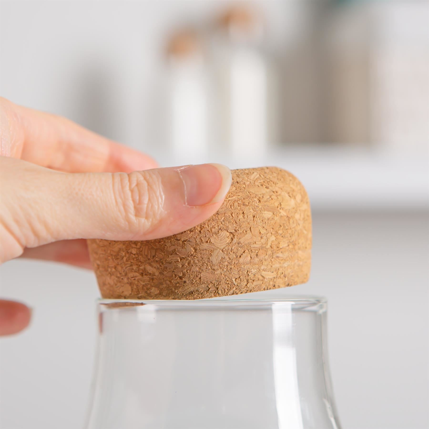 Glass Storage Bottle with Cork Lid - 720ml
