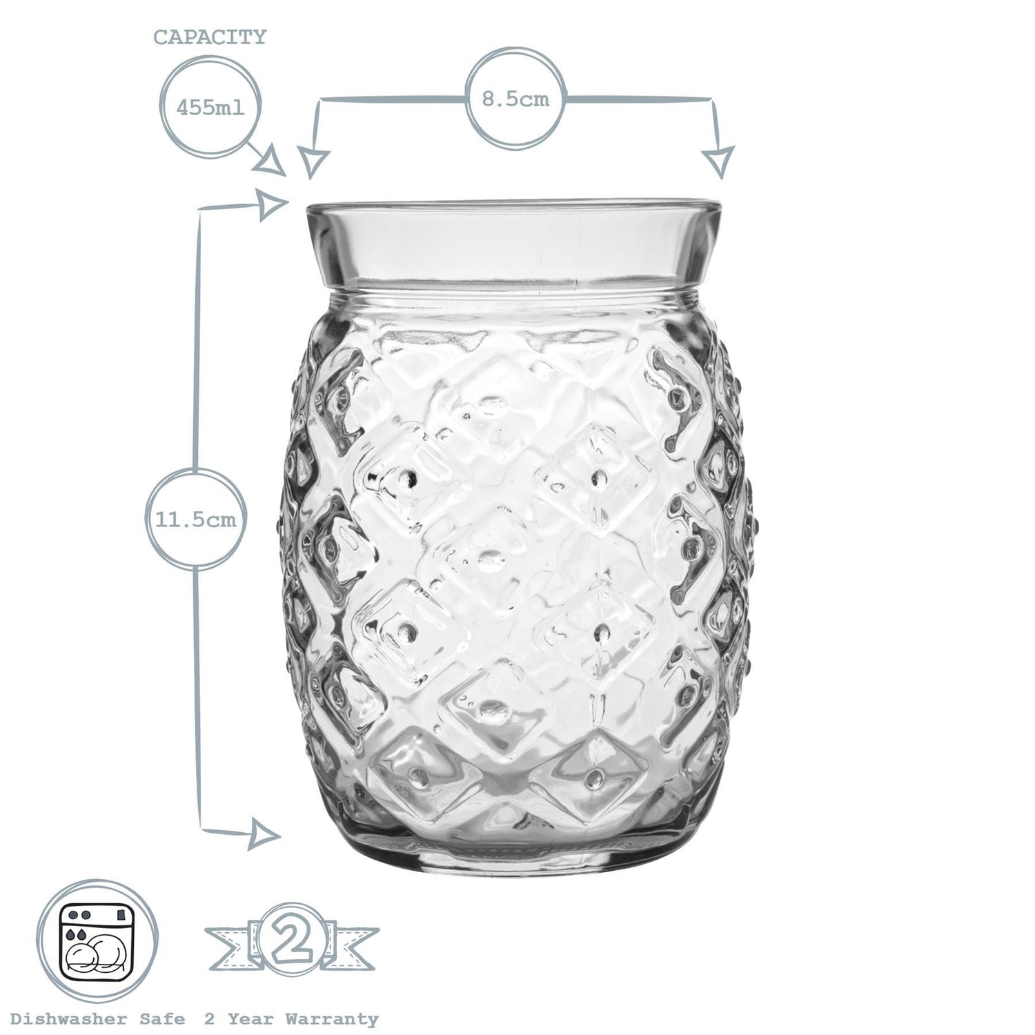 Sour Pineapple Cocktail Glass - 440ml