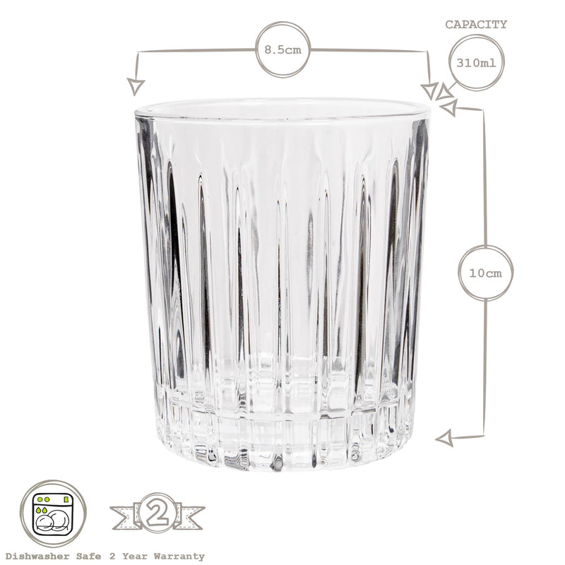 310ml Fluted Whisky Glass - By Rink Drink