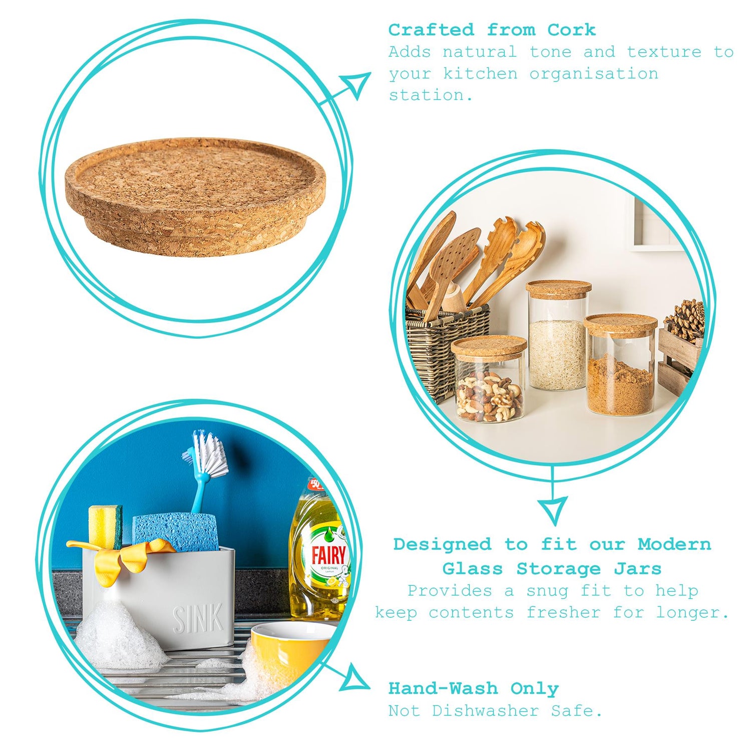 Cork Storage Jar Lid - 10cm