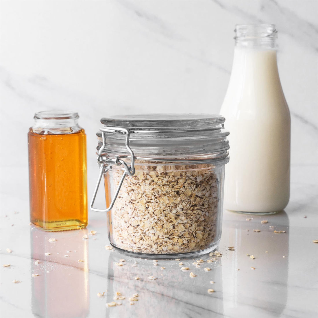 Argon Tableware Food Storage Jars with Clip Top Lid