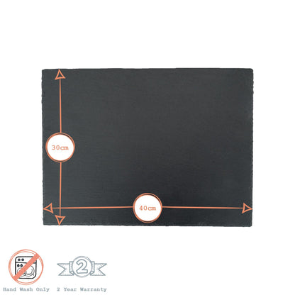 Rectangular Slate Serving Platter - 40 x 30cm