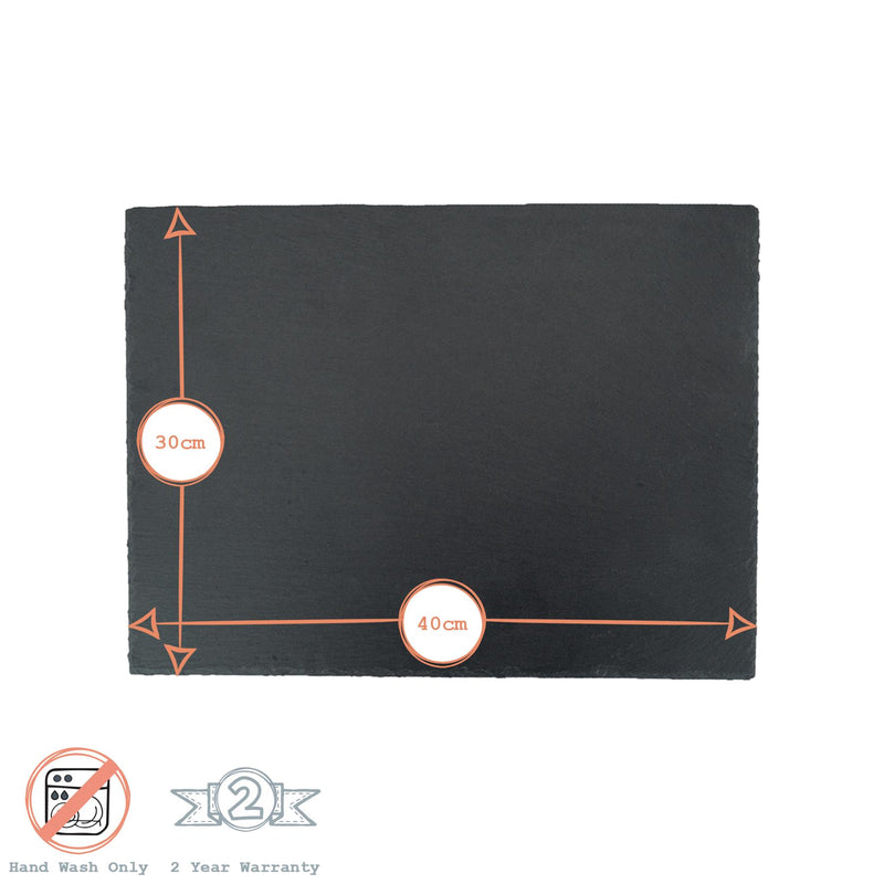 Argon Tableware Rectangular Slate Serving Platter - 40 x 30cm