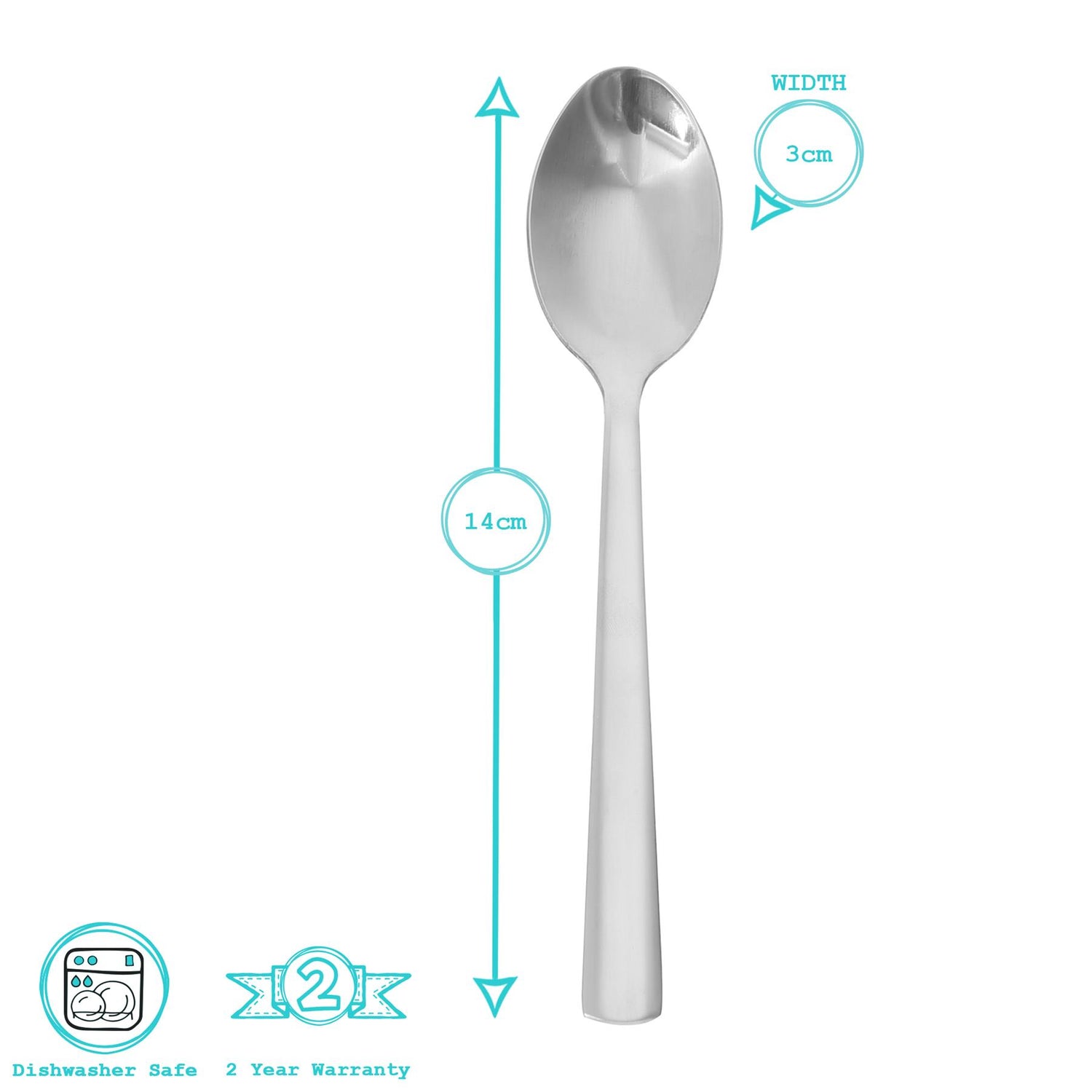 14cm Tondo Stainless Steel Teaspoon