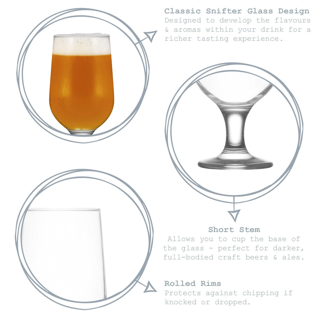 Belek Snifter Beer Glass - 375ml