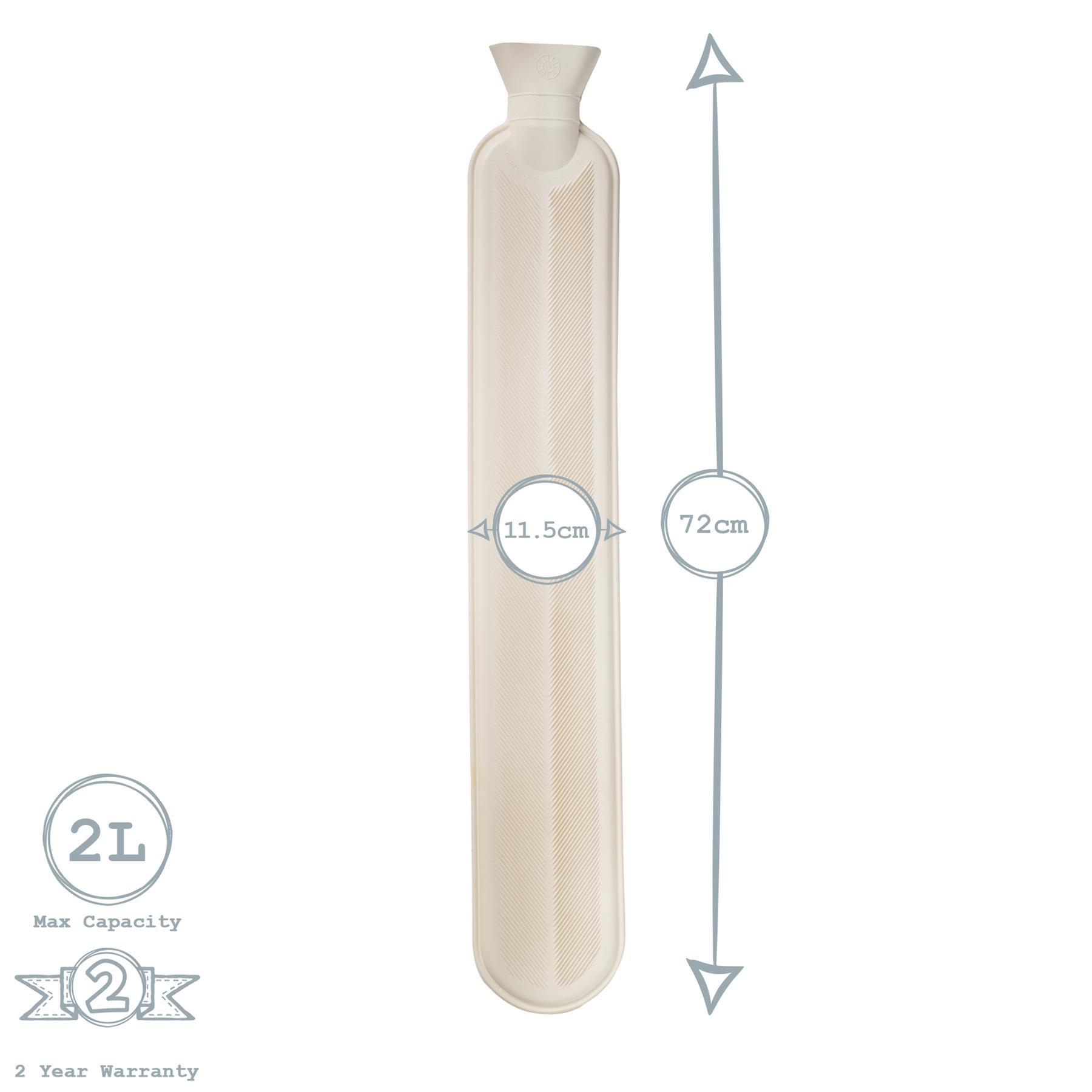 Long Hot Water Bottle - Cream