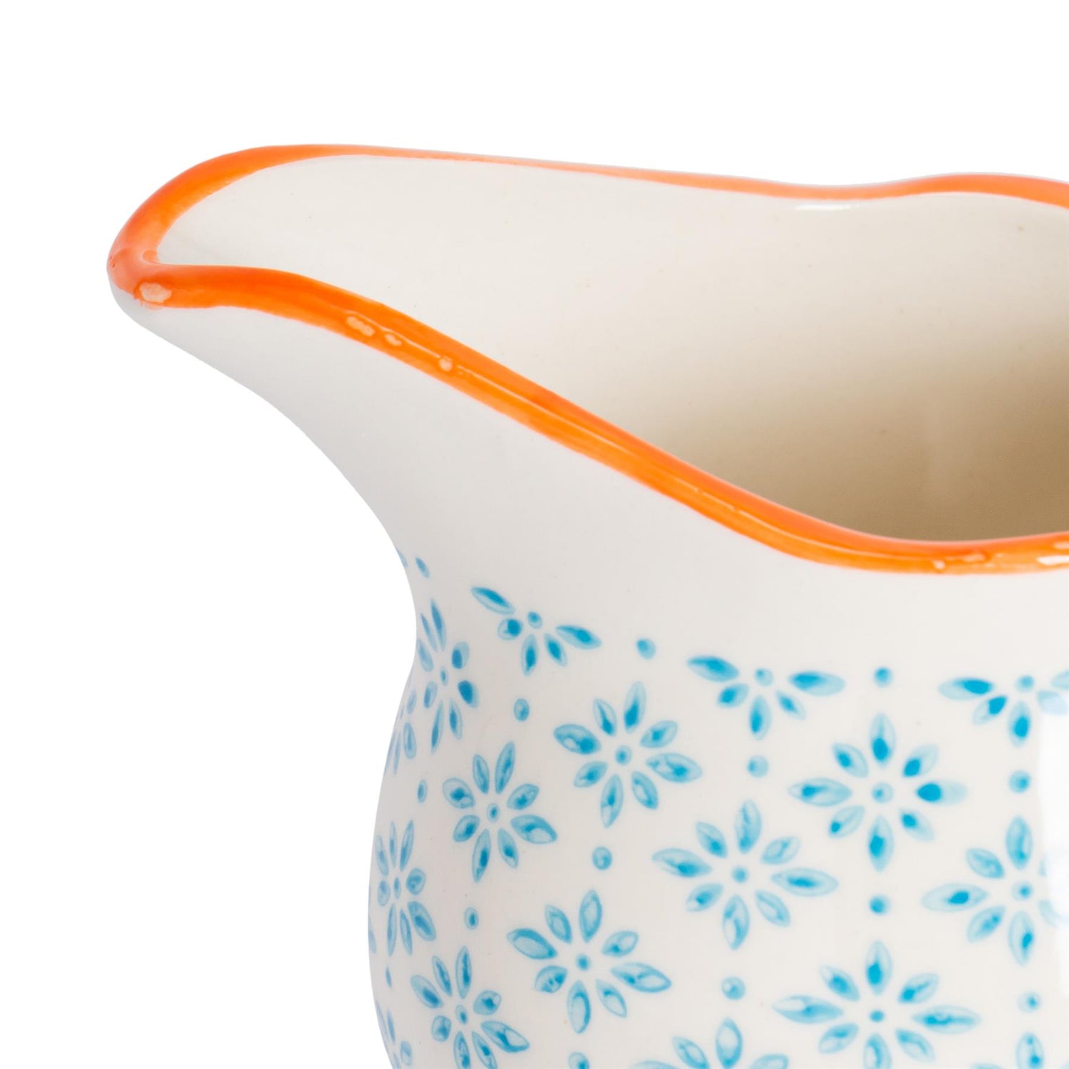 Hand-Printed Milk Jug - 300ml - Light Blue