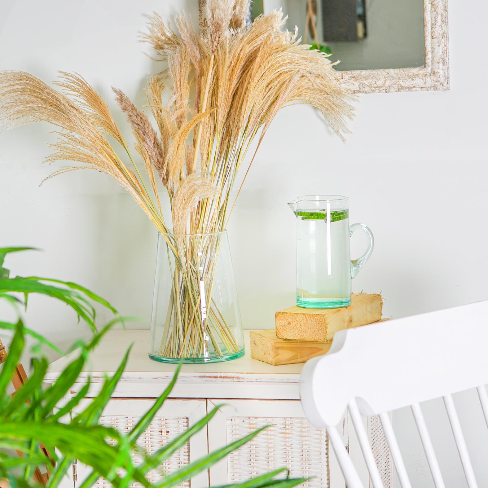 Jebel Recycled Glass Large Vase - Clear