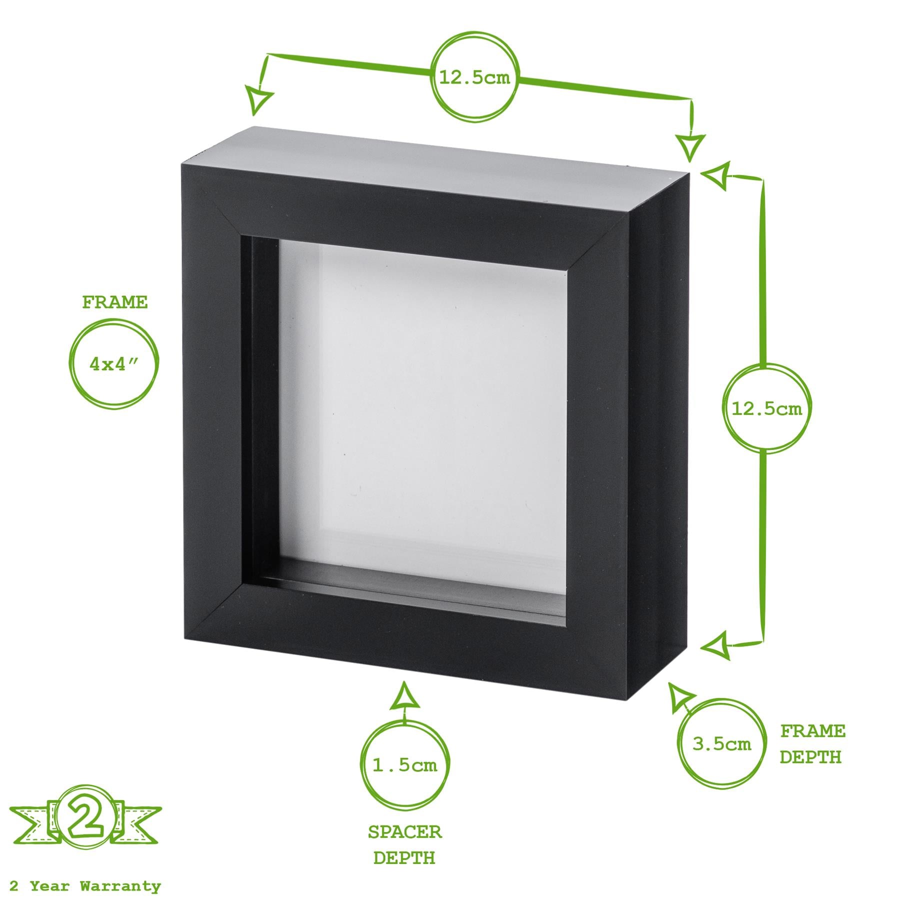 4&quot; x 4&quot; 3D Box Photo Frame - White - by Nicola Spring