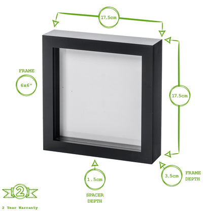 6&quot; x 6&quot; 3D Box Photo Frame - White - by Nicola Spring