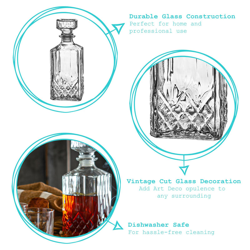 LAV Odin Whisky Decanter - 1 Litre - Clear