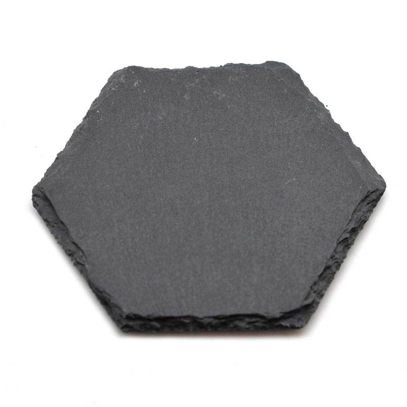 Argon Tableware Hexagon Slate Drinks Coaster - 9.5cm - Grey